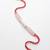white pearls & red thread rakhi with roli chawal chandan mishri