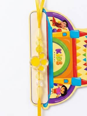 transparent beads kids rakhi with roli chawal chandan mishri 4