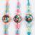 set of 3 radha krishna thread rakhi with roli chawal chandan mishri