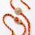 set of 2 gold & red thread & kundan rakhi with roli chawal chandan mishri