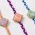 set of 3 multicolor ad thread rakhi with roli chawal chandan mishri