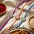 set of 3 multicolor ad thread rakhi with roli chawal chandan mishri