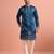 Men embroidered satin fabric embroidered kurta set