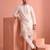 Men embroidered satin fabric embroidered kurta set