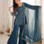 Women's Gorgeous Embroidery Crunchy Silk Fabric Straight Kurta Pant and Dupatta Set