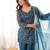 Women's Gorgeous Embroidery Crunchy Silk Fabric Straight Kurta Pant and Dupatta Set