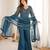 Women's Gorgeous Embroidery Crunchy Silk Fabric Straight Kurta Pant and Dupatta Set