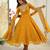 Yellow faux blooming anarkali gown set with dupatta