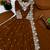 Brown faux blooming anarkali gown set with dupatta