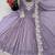 Lavender faux blooming anarkali gown set with dupatta