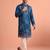 Men embroidered satin fabric embroidered kurta set