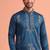 Men embroidered satin fabric embroidered kurta set