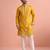 Men embroidered satin fabric embroidered kurta set
