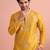 Men embroidered satin fabric embroidered kurta set