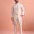 Men embroidered satin fabric embroidered kurta set
