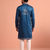 Men embroidered satin fabric embroidered kurta set