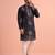 Men embroidered satin fabric embroidered kurta set