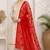 Red chiffon embroidered thread work fancy casual dupattas for women
