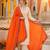 Orange art silk bandhani printed fancy casual dupattas for women