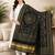 Black silk blend floral printed fancy casual dupattas for women