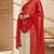 Red chiffon embroidered thread work fancy casual dupattas for women