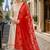 Red chiffon embroidered thread work fancy casual dupattas for women
