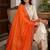 Orange art silk bandhani printed fancy casual dupattas for women