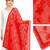Red chiffon embroidered thread work fancy casual dupattas for women
