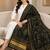 Black silk blend floral printed fancy casual dupattas for women