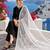White chiffon embroidered thread work fancy casual dupattas for women