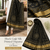 Black silk blend floral printed fancy casual dupattas for women