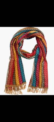 Multicolor art silk bandhani printed fancy casual dupattas for women 4