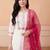 Women Floral Embroidered Regular Thread Work Kurta with Trousers & With Dupatta