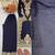 Navy blue faux georgette kurta palazzo set