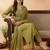 Women Empire Mirror Work Kurta with Trousers & With Dupatta