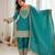 Women's Gorgeous Embroidery Fendy Silk Fabric Straight Kurta Pant and Dupatta Set