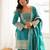 Women's Gorgeous Embroidery Fendy Silk Fabric Straight Kurta Pant and Dupatta Set