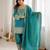 Women's Gorgeous Embroidery Fendy Silk Fabric Straight Kurta Pant and Dupatta Set