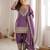 Women's Gorgeous Embroidery Fendy Silk Fabric Straight Kurta Pant and Dupatta Set