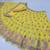 yellow georgette lehenga choli with embroidery and fancy dupatta