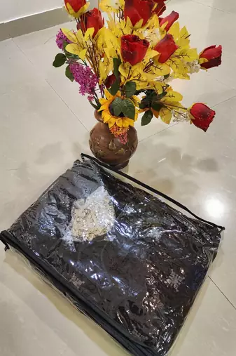 black georgette lehenga choli with embroidered bollywood designer look