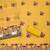 Yellow muga cotton jamdani pichwai dress material with dupatta