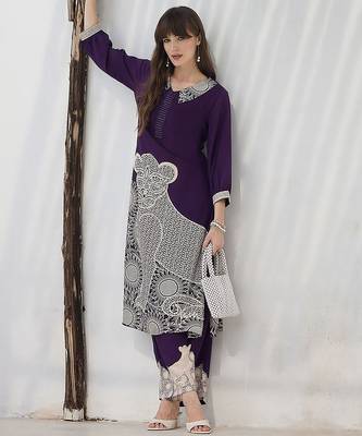 Geometric Printed V-Neck A-Line Kurta & Palazzos 5