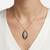 925 Sterling Silver Rose Gold & Black Leaf Pendant Necklace Set  for Women