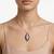 925 Sterling Silver Rose Gold & Black Leaf Pendant Necklace Set  for Women