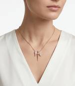925 Sterling Silver Rose Gold Guardian Angel Pendant NecklaceSet  for Women