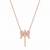 925 Sterling Silver Rose Gold Guardian Angel Pendant NecklaceSet  for Women