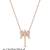925 Sterling Silver Rose Gold Guardian Angel Pendant NecklaceSet  for Women