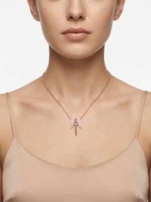 925 Sterling Silver Rose Gold Guardian Angel Pendant NecklaceSet  for Women 4