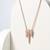 925 Sterling Silver Rose Gold Guardian Angel Pendant NecklaceSet  for Women
